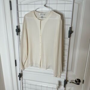 Jones New York Silk Blouse in Cream